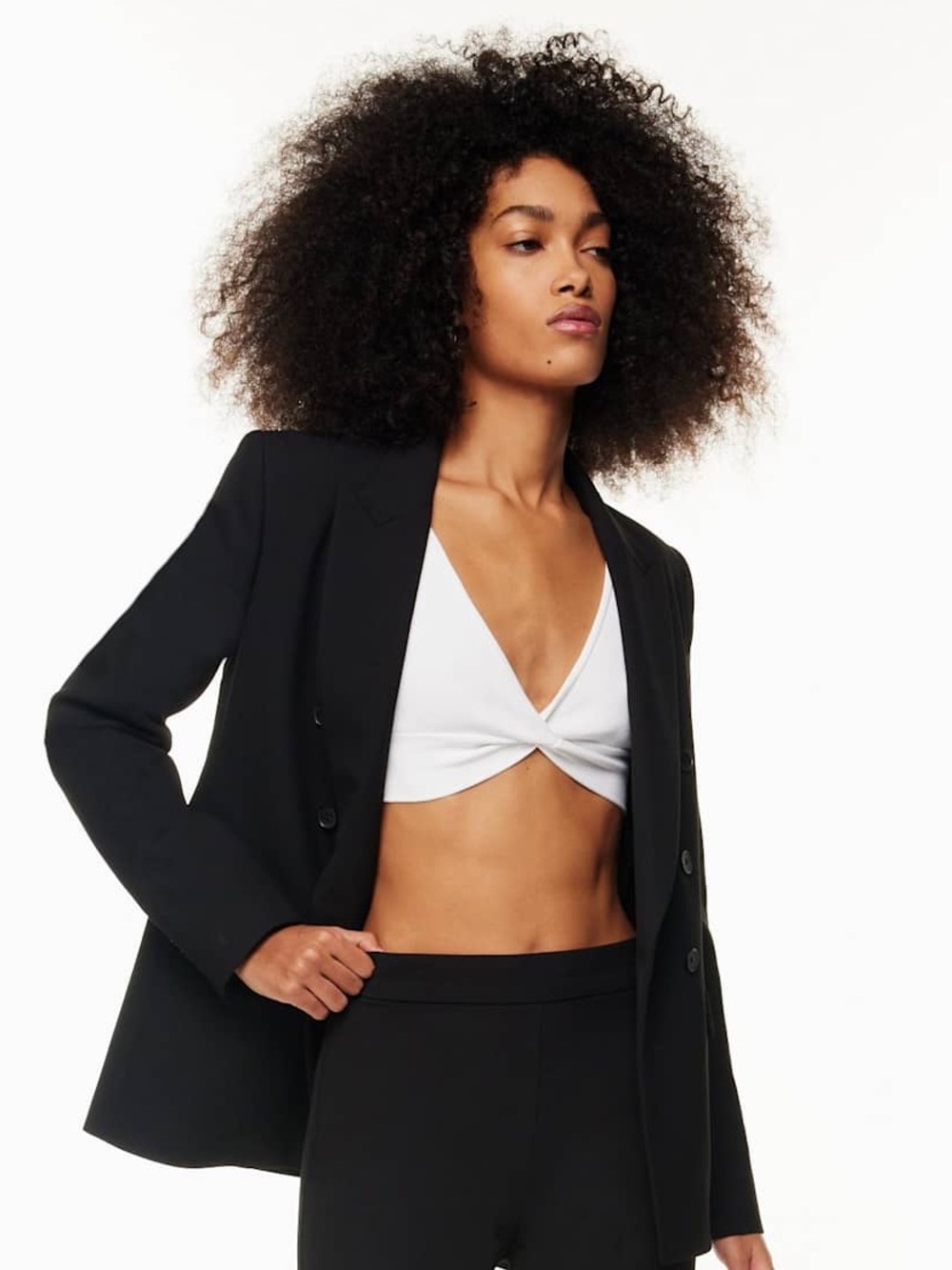 Babaton Aritzia Olive Green Twist Contour Top